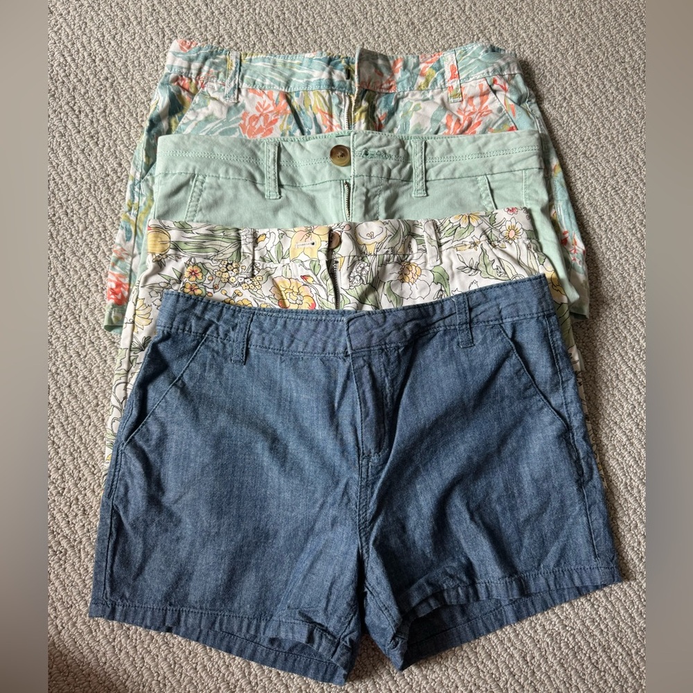 4 different brands XS shorts size 0-2 and kids 16